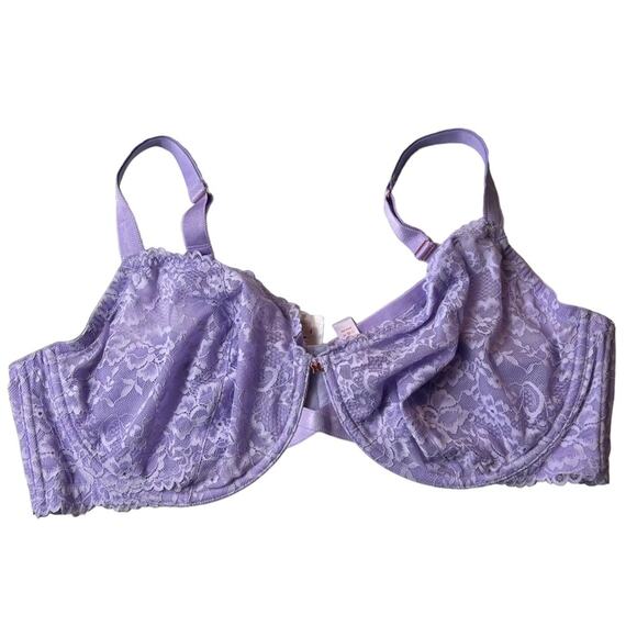 Savage X Fenty Lavender Floral Lace Unlined Bra Size 46 DDD - Picture 2 of 12